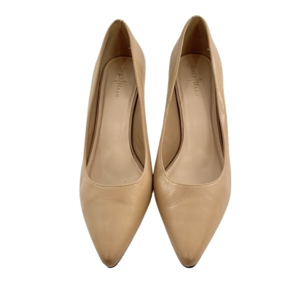 Cole Haan womens heels size 8 tan leather pointy toe stilettos - Picture 2 of 13